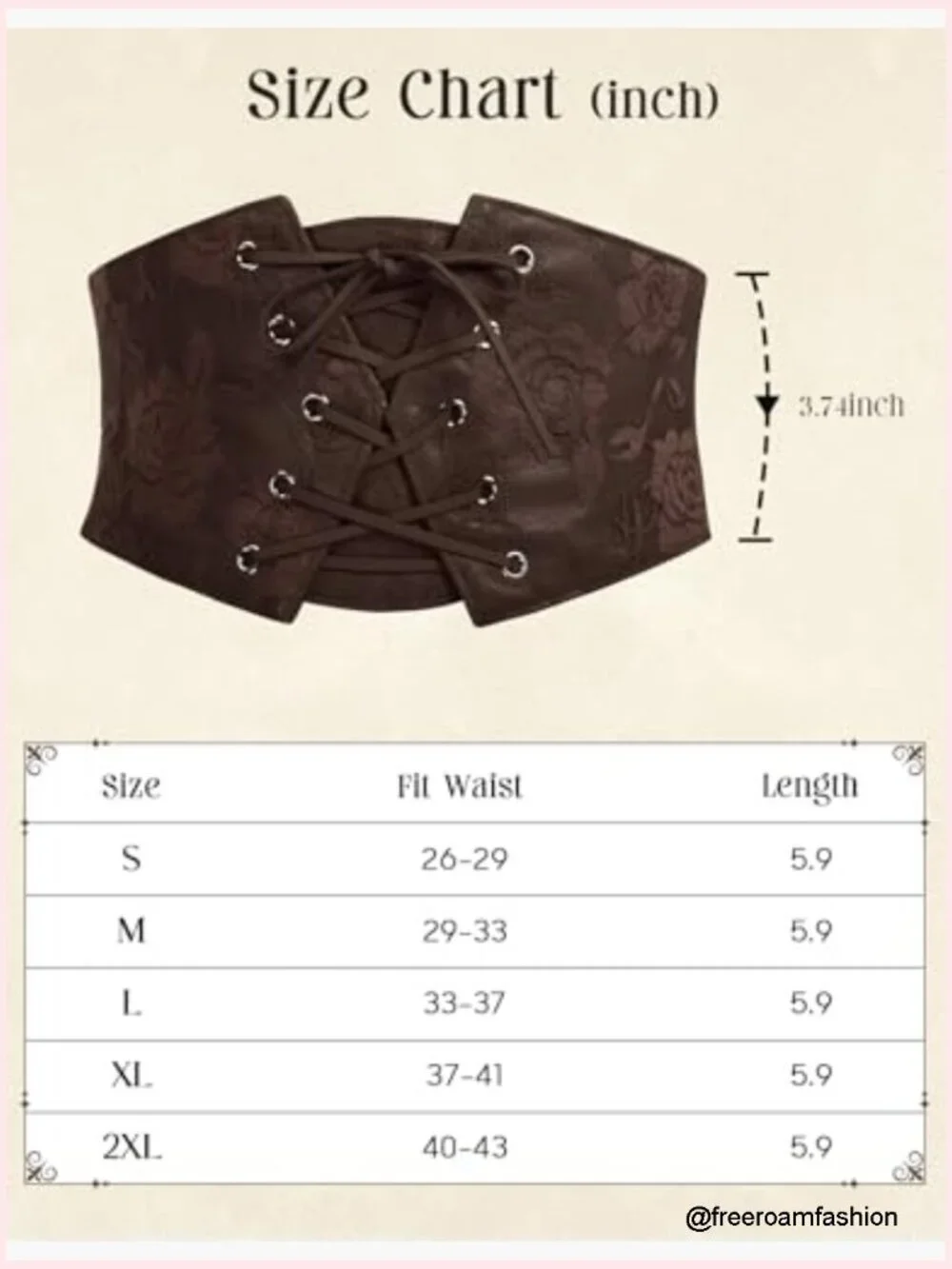 Elastic Stretch Wide Band Waspie Corset Waist Belt Renaissance